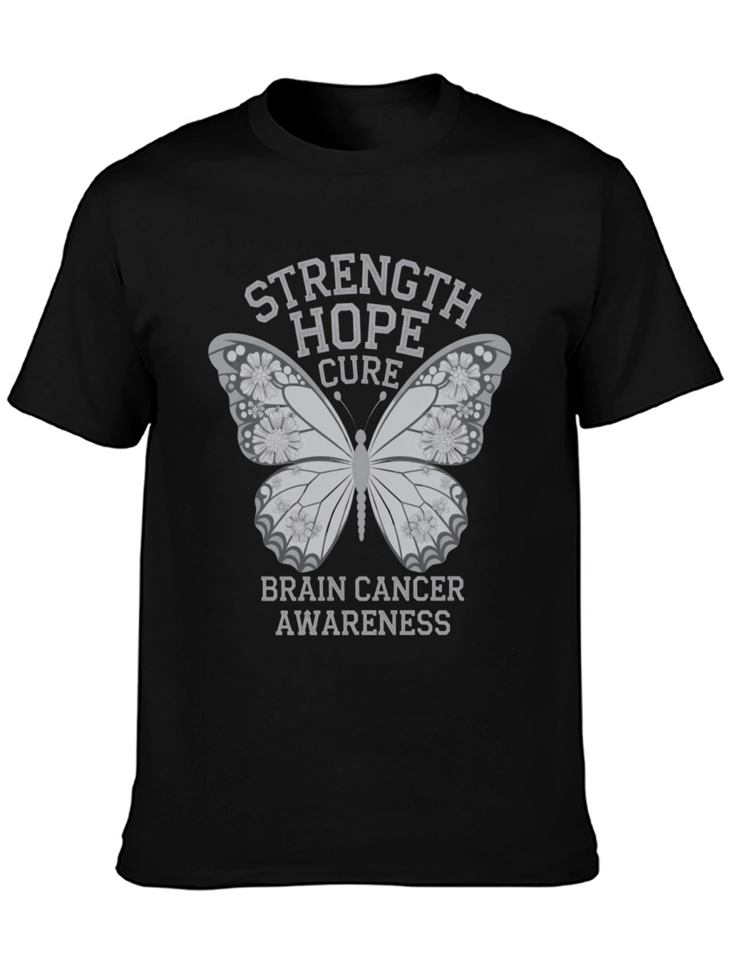 Brain Cancer Awareness Butterfly T-Shirt