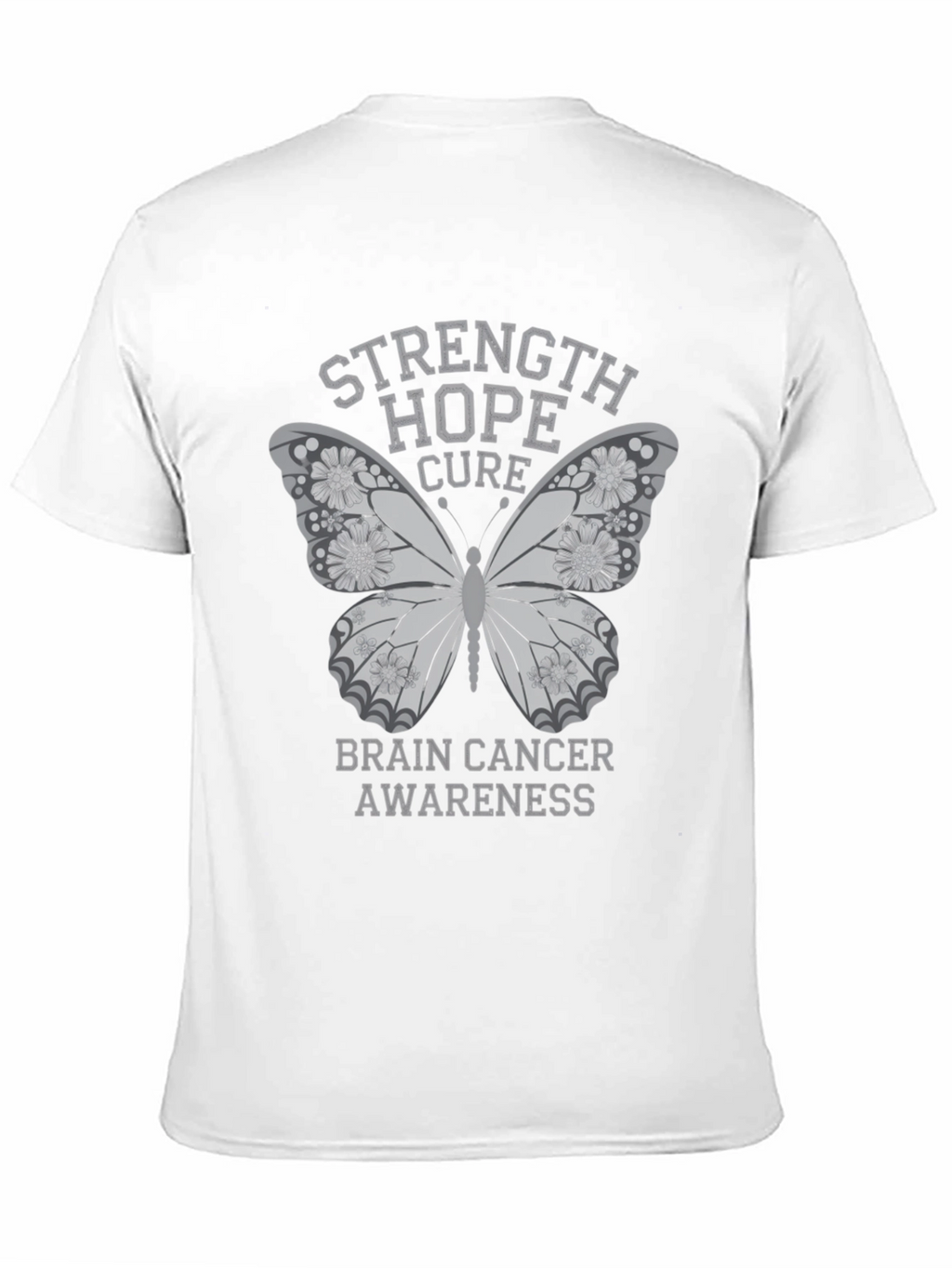 Brain Cancer Awareness Butterfly T-Shirt