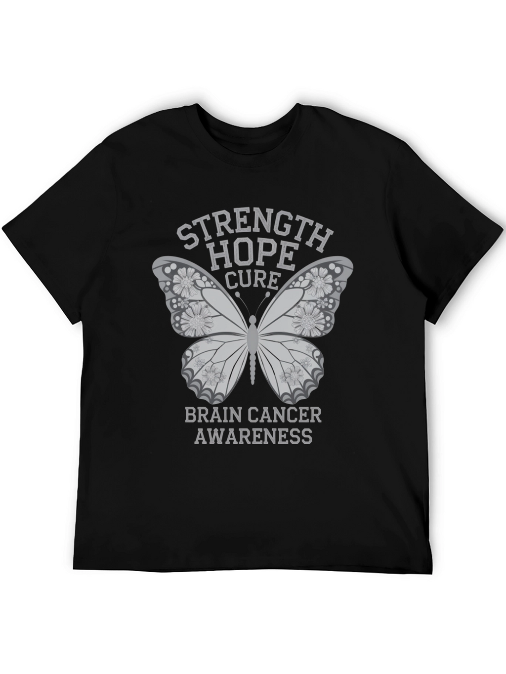 Brain Cancer Awareness Butterfly T-Shirt