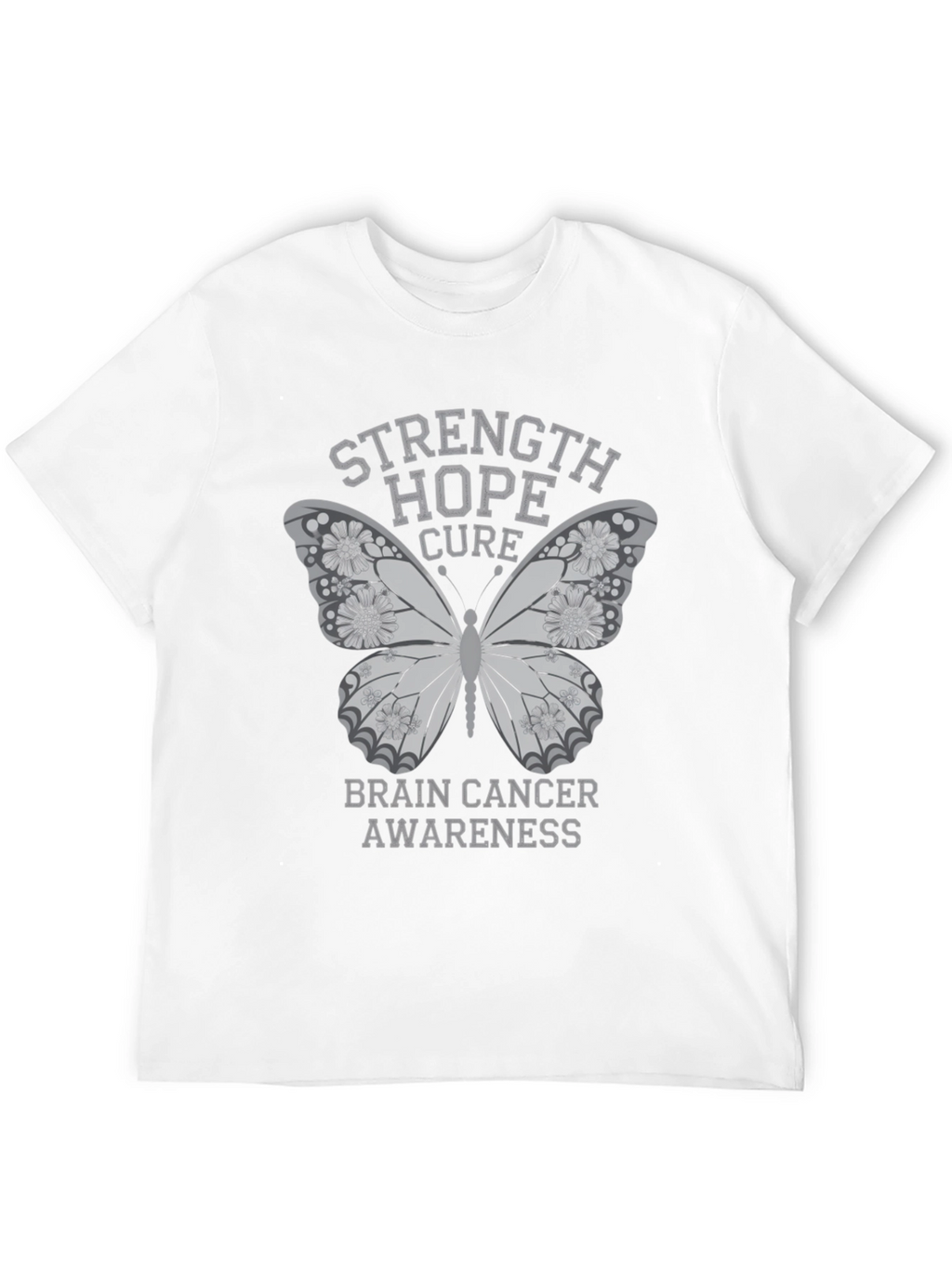 Brain Cancer Awareness Butterfly T-Shirt
