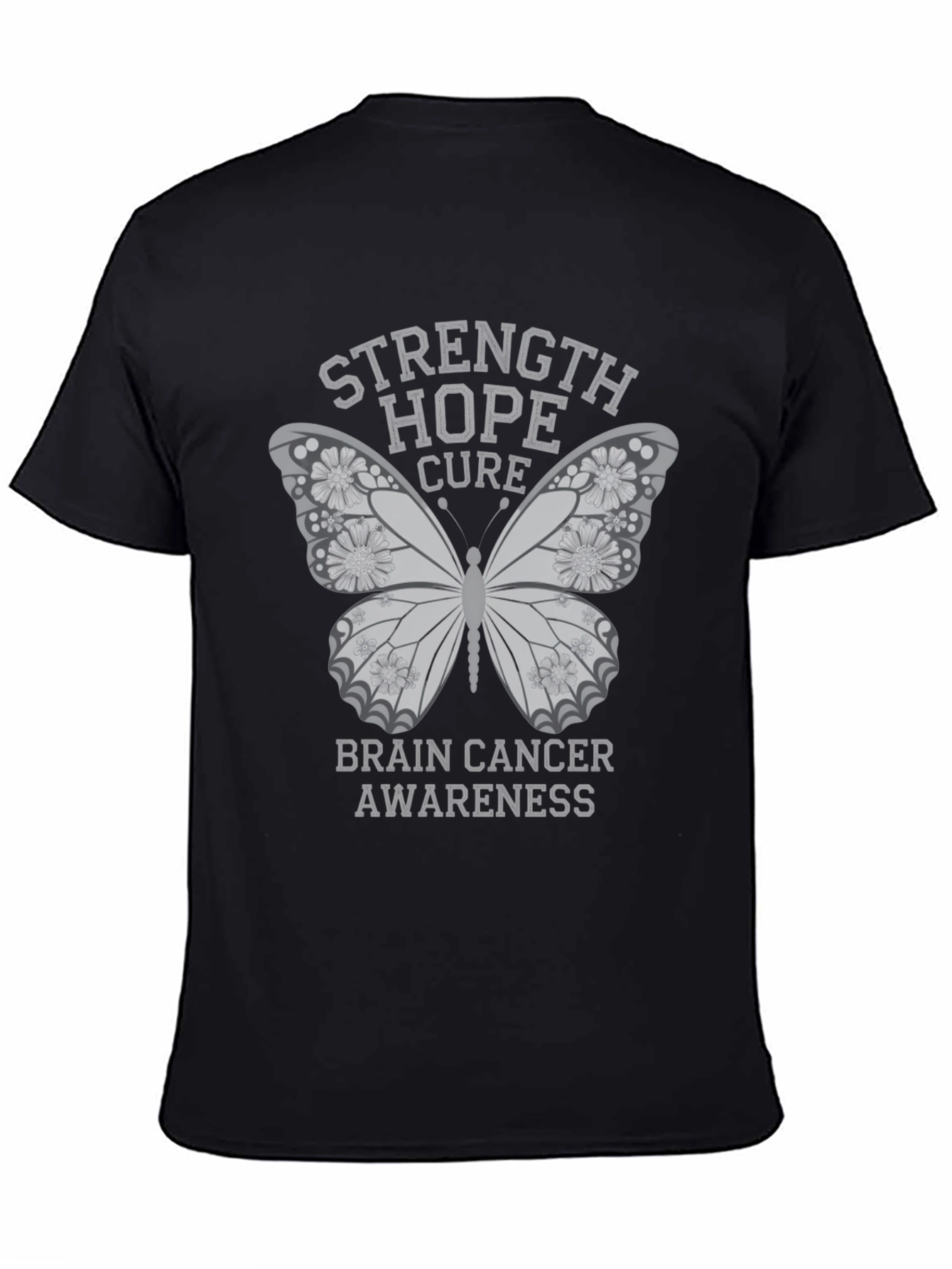 Brain Cancer Awareness Butterfly T-Shirt