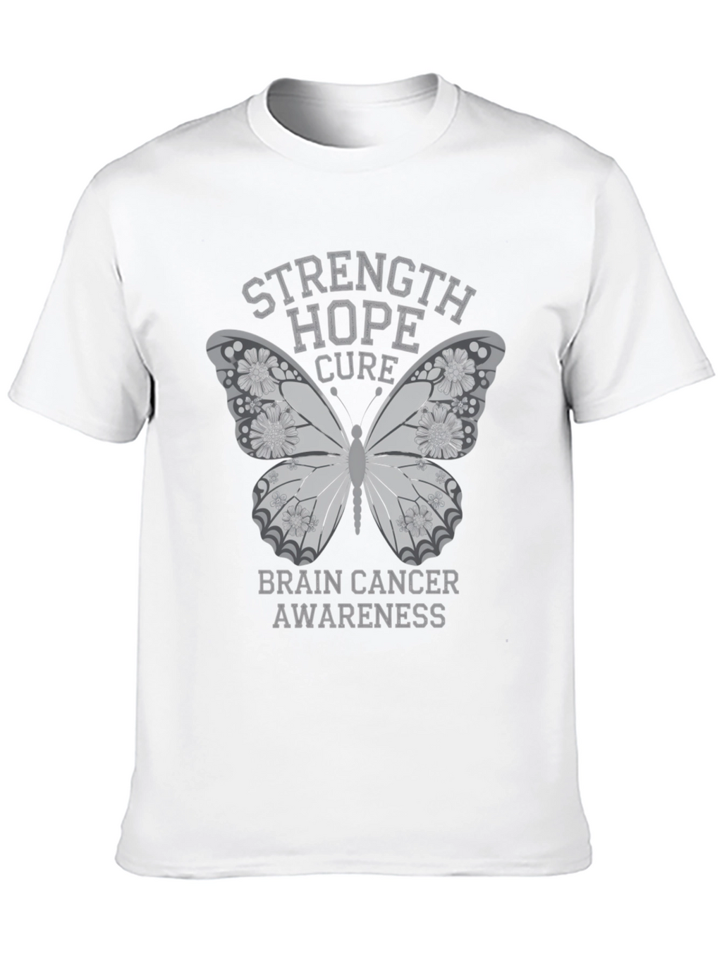 Brain Cancer Awareness Butterfly T-Shirt