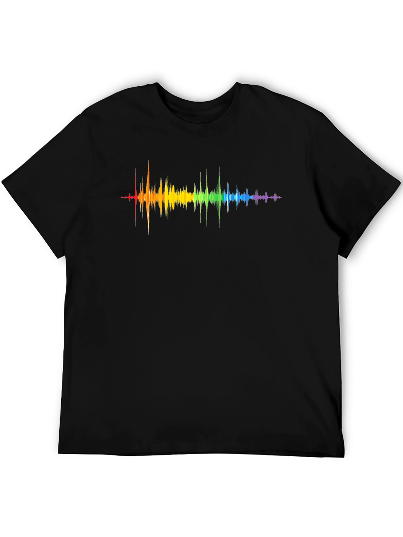 Rainbow Sound Wave Graphic T-Shirt