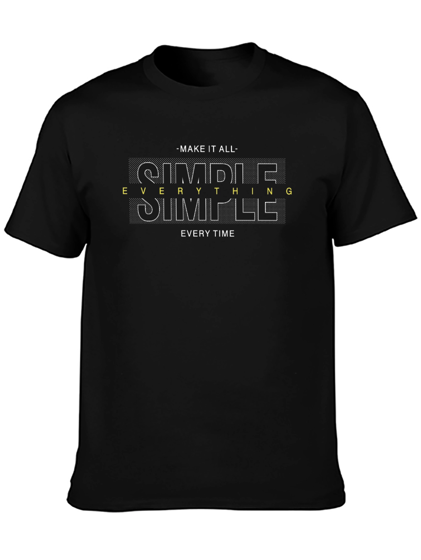 Simple Everything Graphic Black T-Shirt