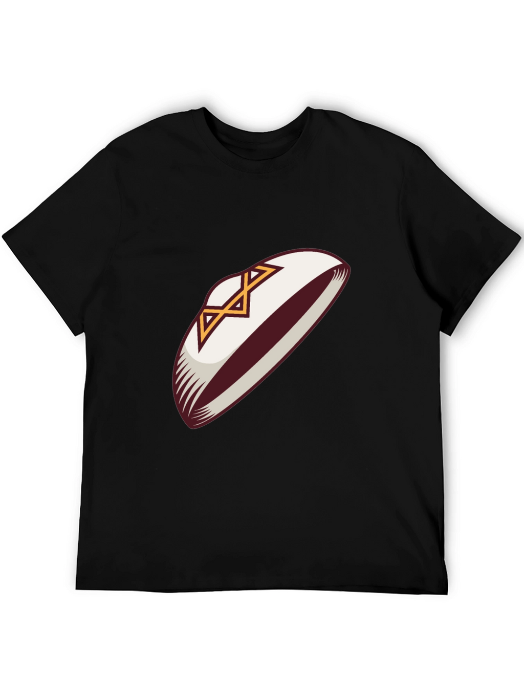 Football Helmet Graphic Tee - Black Cotton T-Shirt