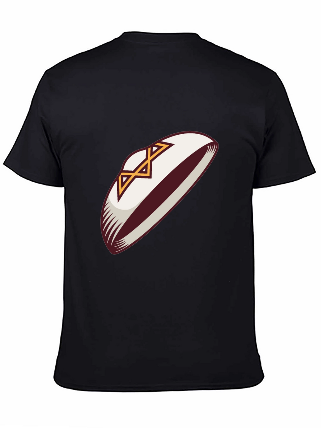 Football Helmet Graphic Tee - Black Cotton T-Shirt