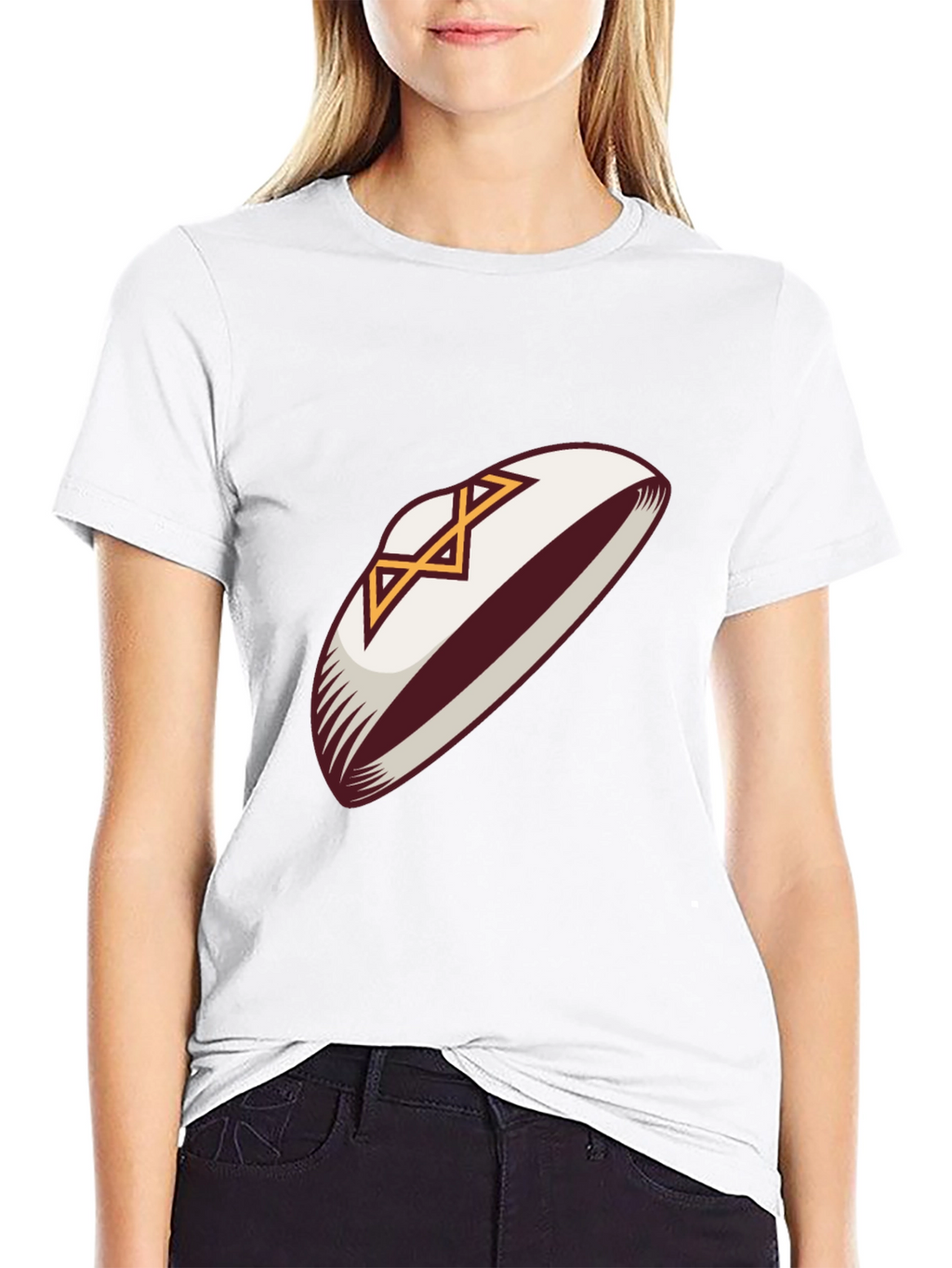 Football Helmet Graphic Tee - Black Cotton T-Shirt