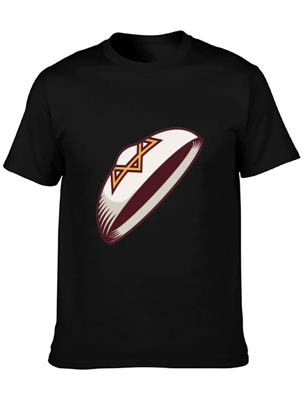 Football Helmet Graphic Tee - Black Cotton T-Shirt