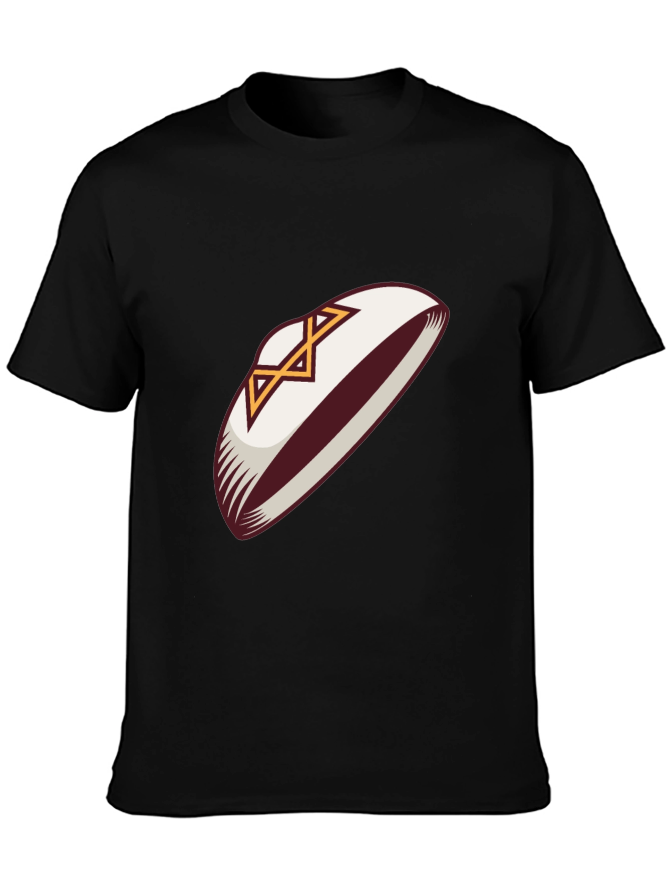 Football Helmet Graphic Tee - Black Cotton T-Shirt
