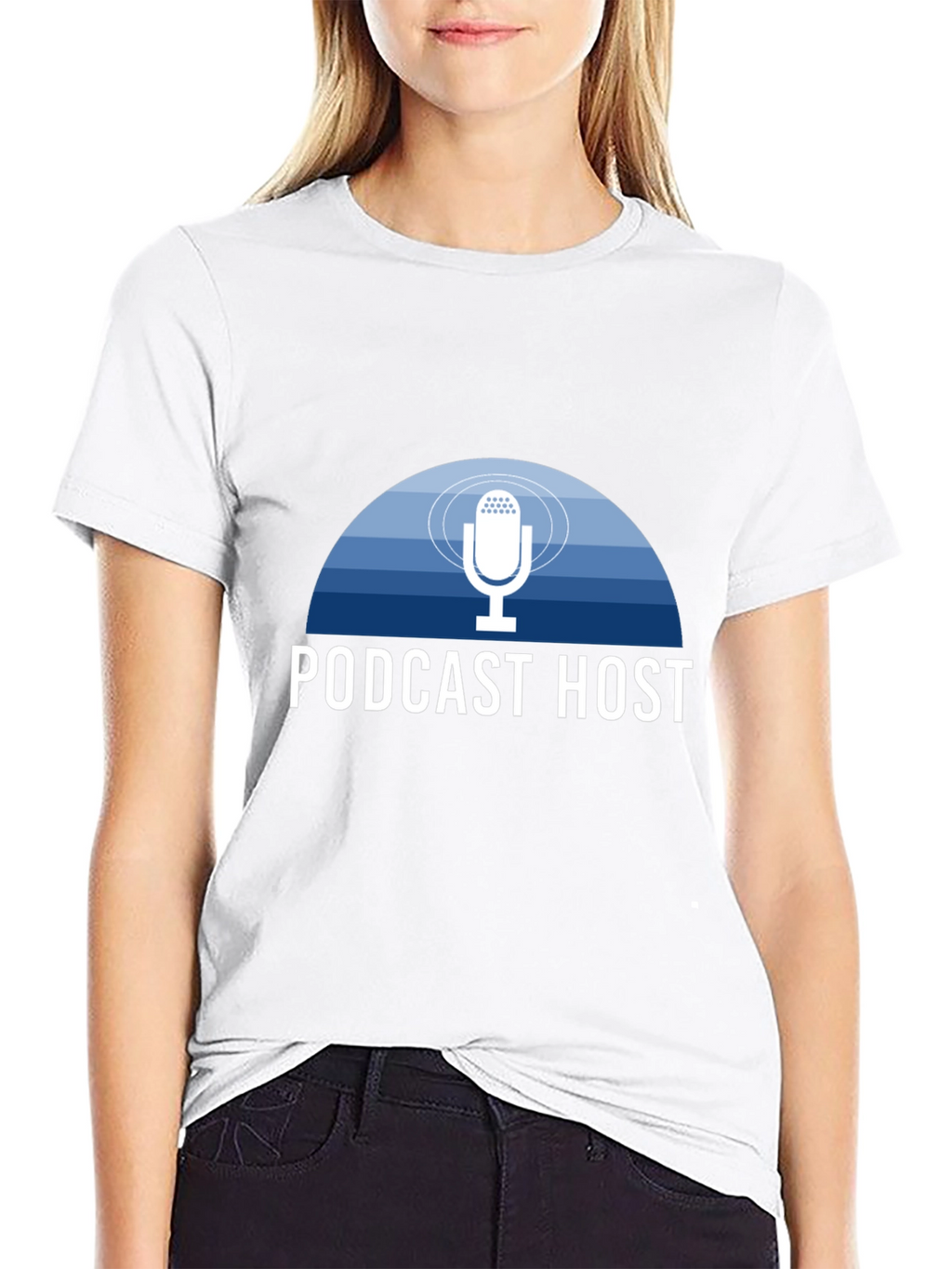 Podcast Host T-Shirt - Stylish Mic Design