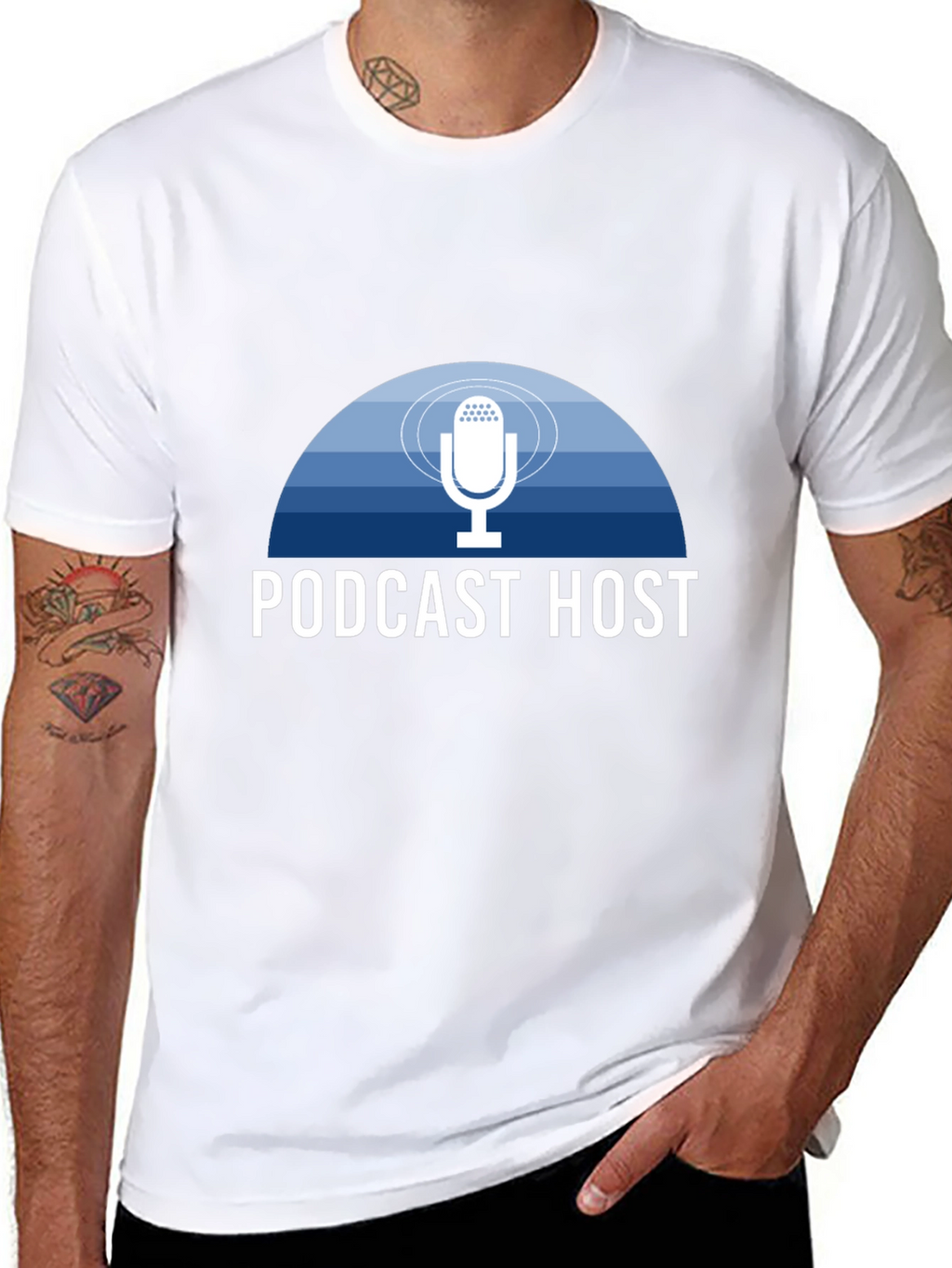 Podcast Host T-Shirt - Stylish Mic Design