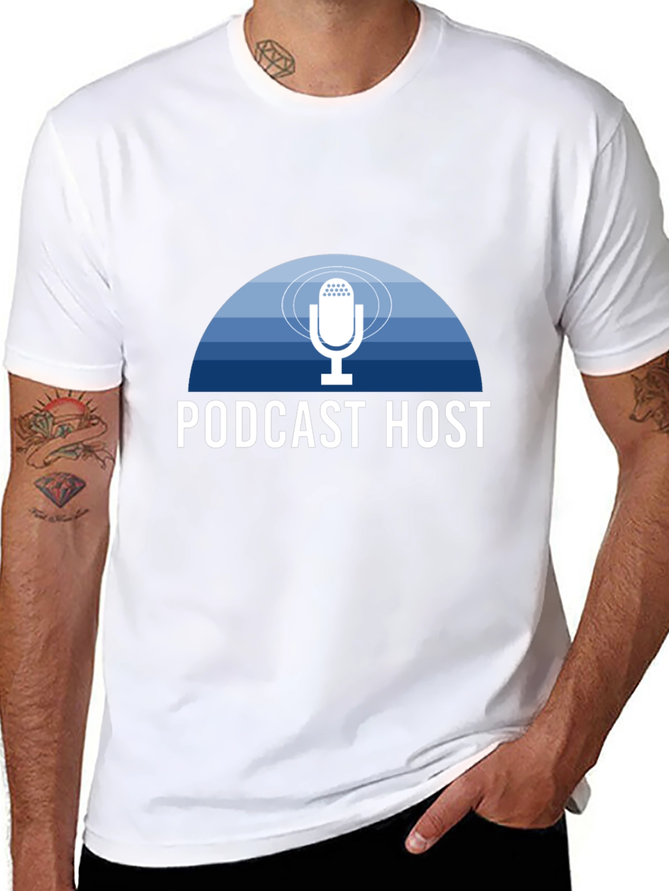 Podcast Host T-Shirt - Stylish Mic Design