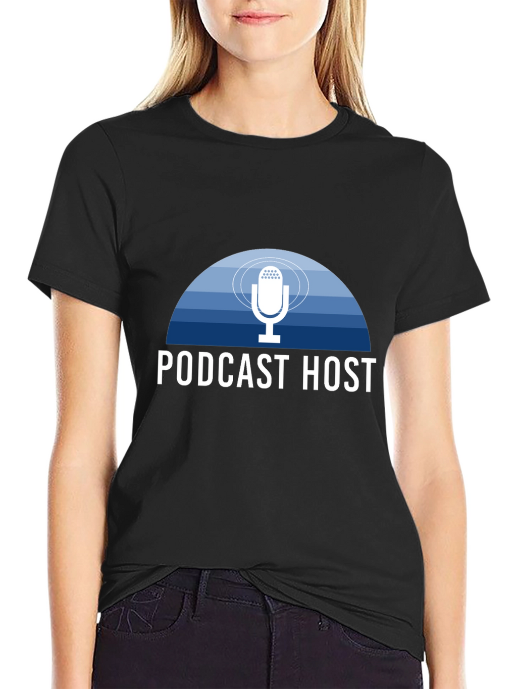 Podcast Host T-Shirt - Stylish Mic Design
