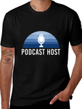 Podcast Host T-Shirt - Stylish Mic Design