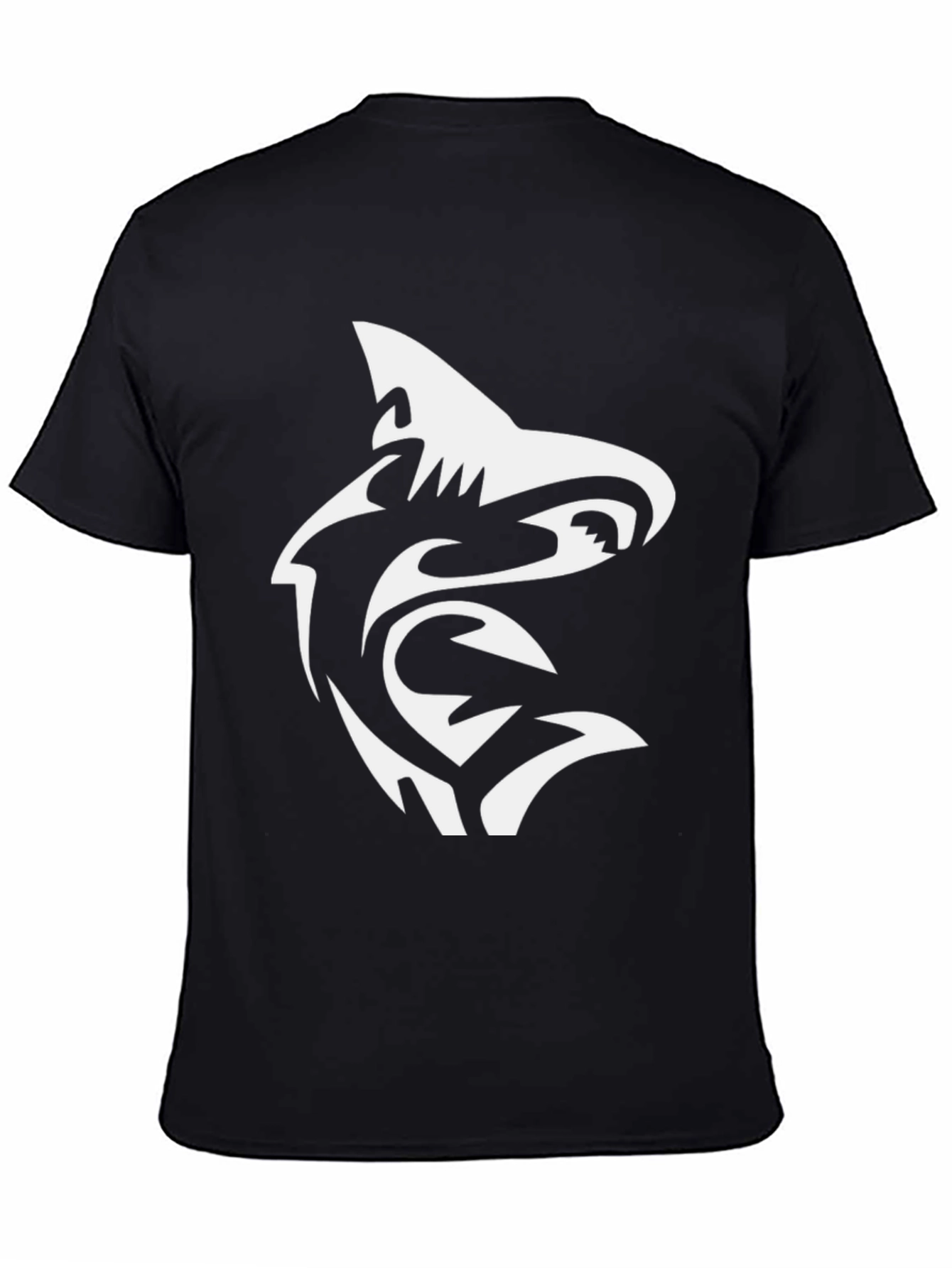 Black T-Shirt with Shark Graphic