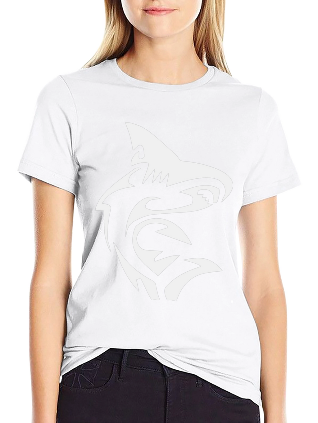 Black T-Shirt with Shark Graphic