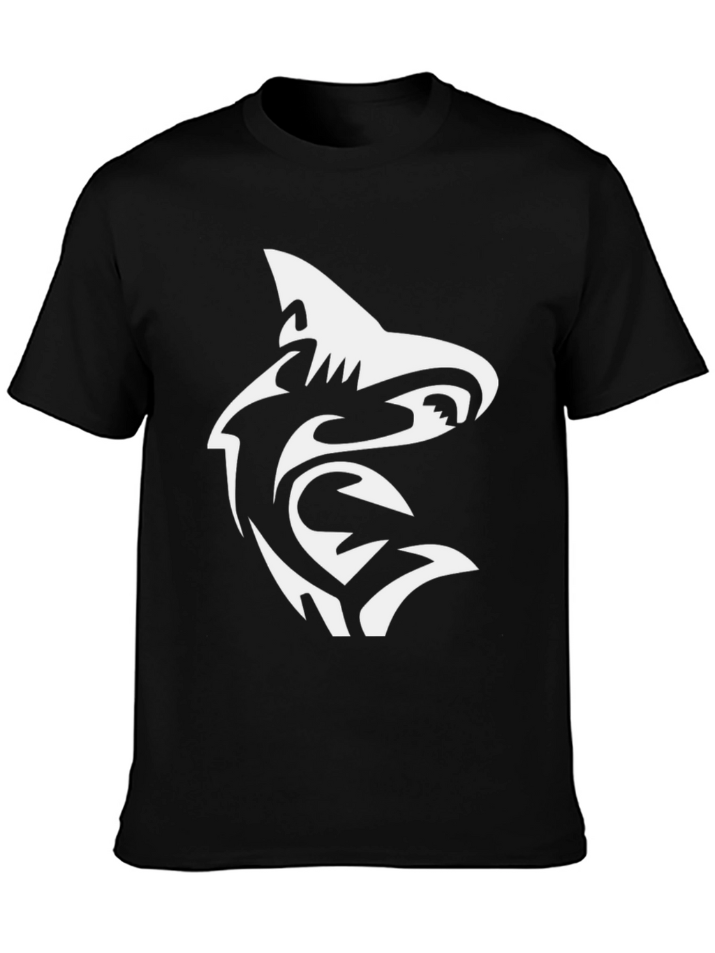 Black T-Shirt with Shark Graphic