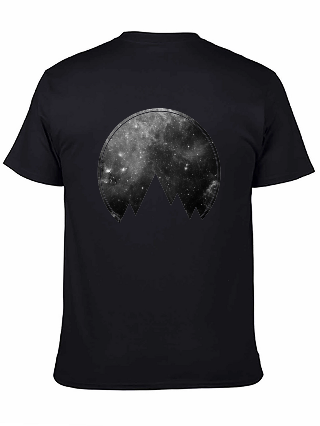 Cosmic Mountain Black Graphic Tee