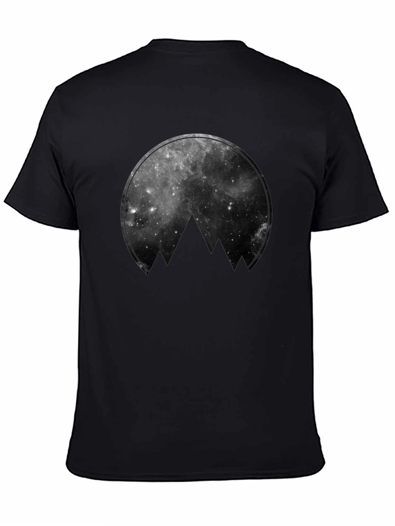 Cosmic Mountain Black Graphic Tee