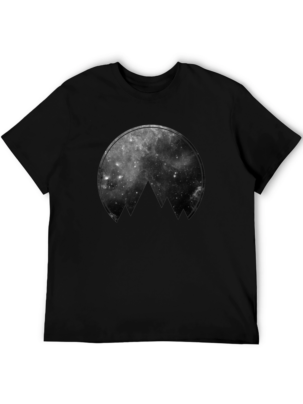 Cosmic Mountain Black Graphic Tee