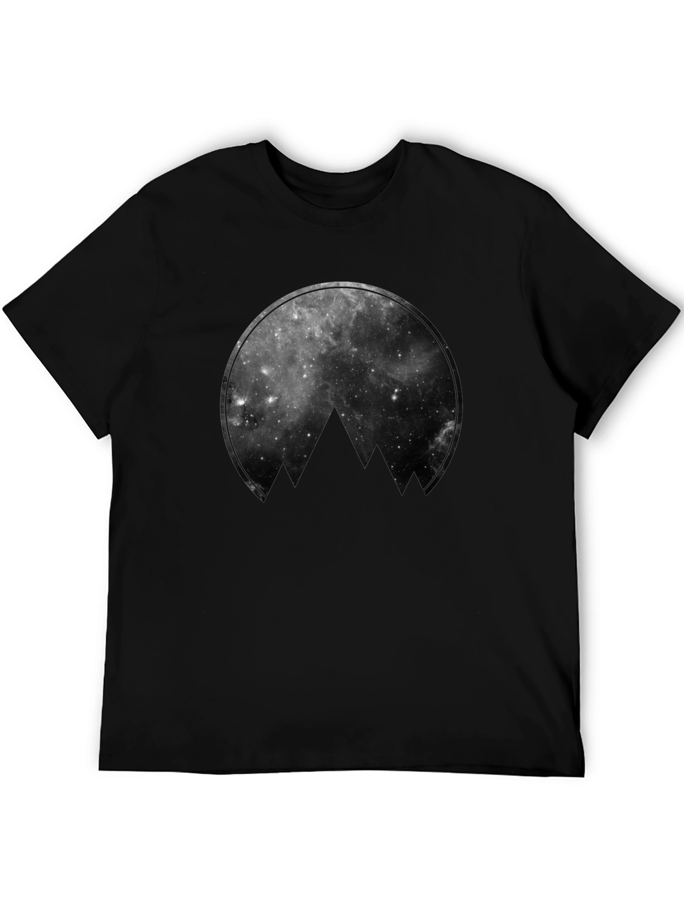 Cosmic Mountain Black Graphic Tee