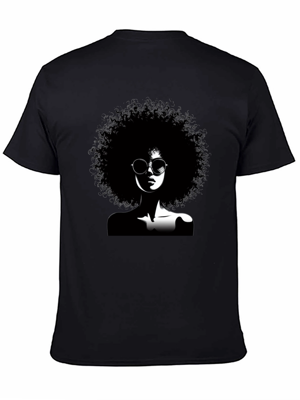Afro Silhouette Graphic T-Shirt - Unisex Cotton Tee