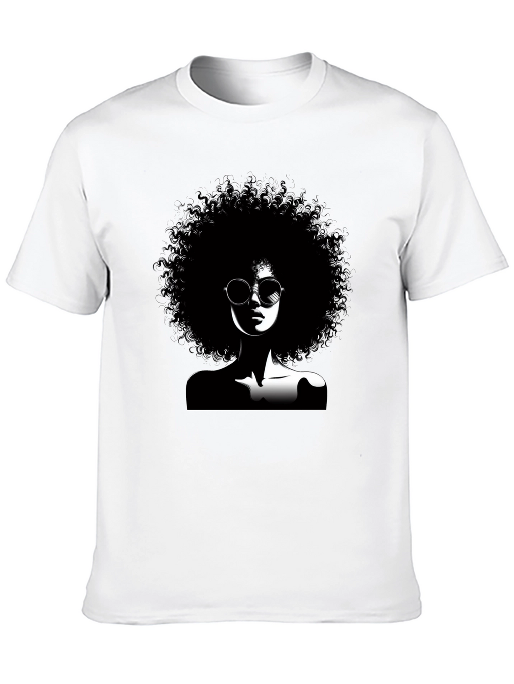 Afro Silhouette Graphic T-Shirt - Unisex Cotton Tee