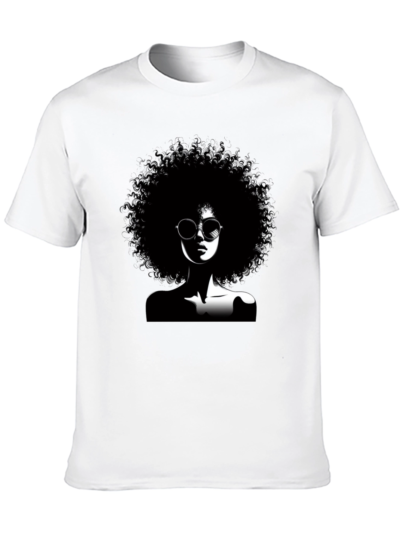 Afro Silhouette Graphic T-Shirt - Unisex Cotton Tee