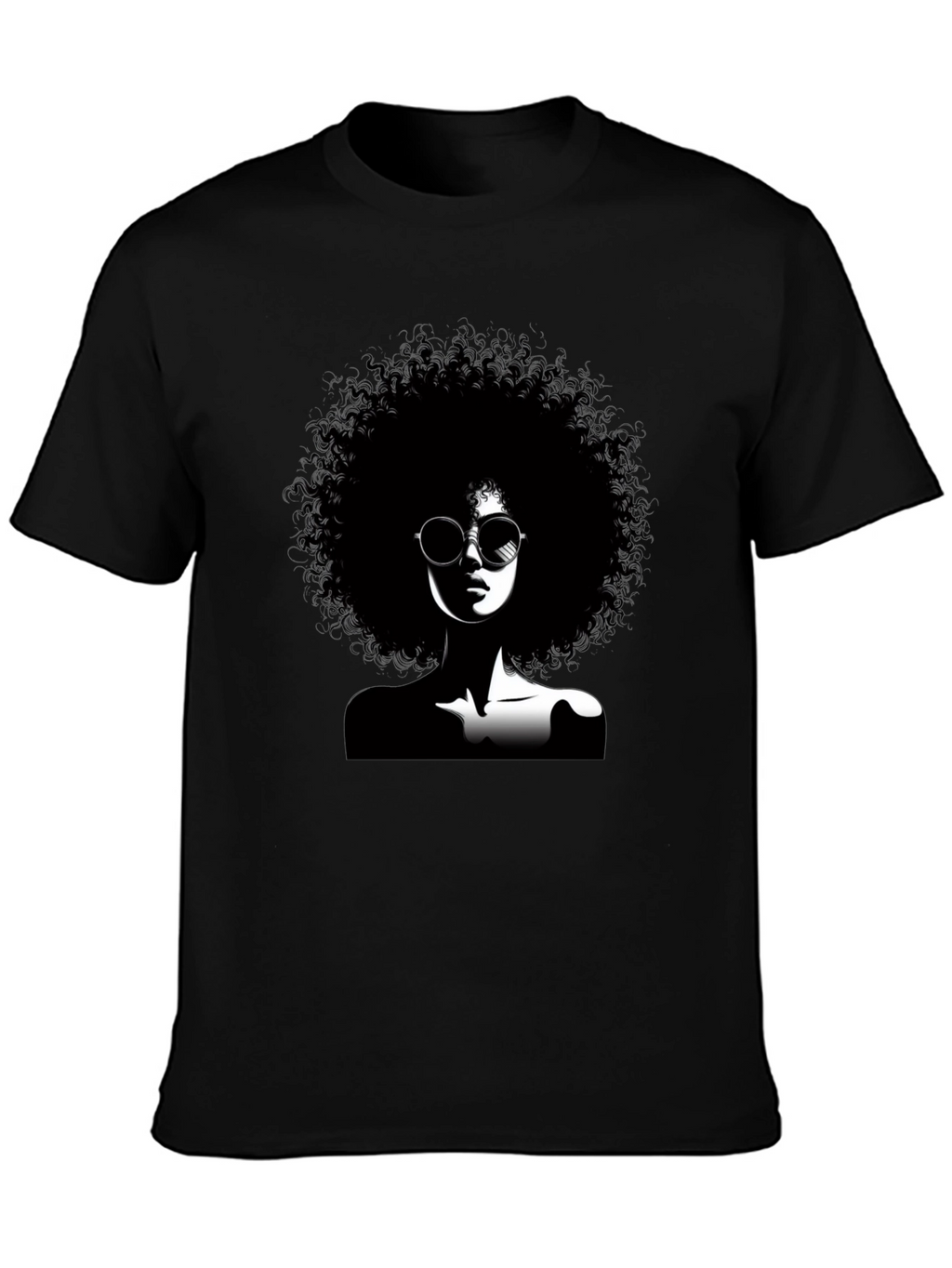 Afro Silhouette Graphic T-Shirt - Unisex Cotton Tee