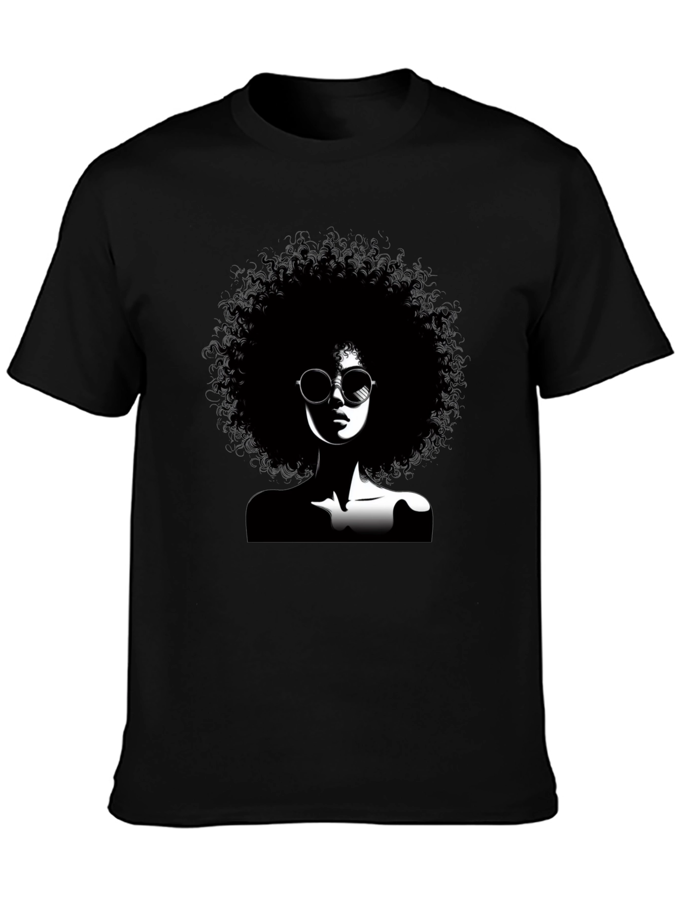 Afro Silhouette Graphic T-Shirt - Unisex Cotton Tee