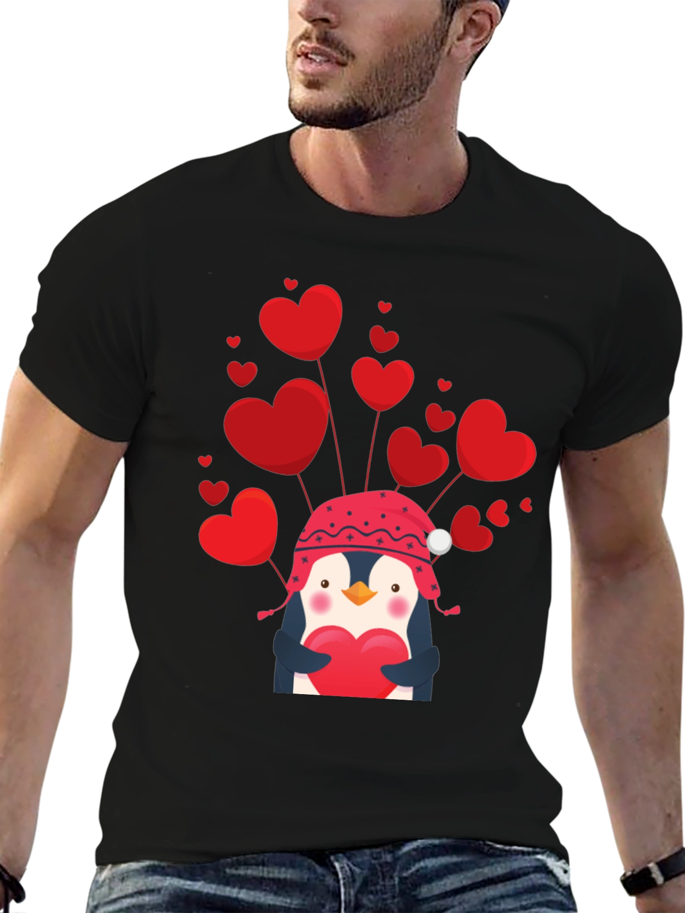 Valentines Penguin Heart T-Shirt