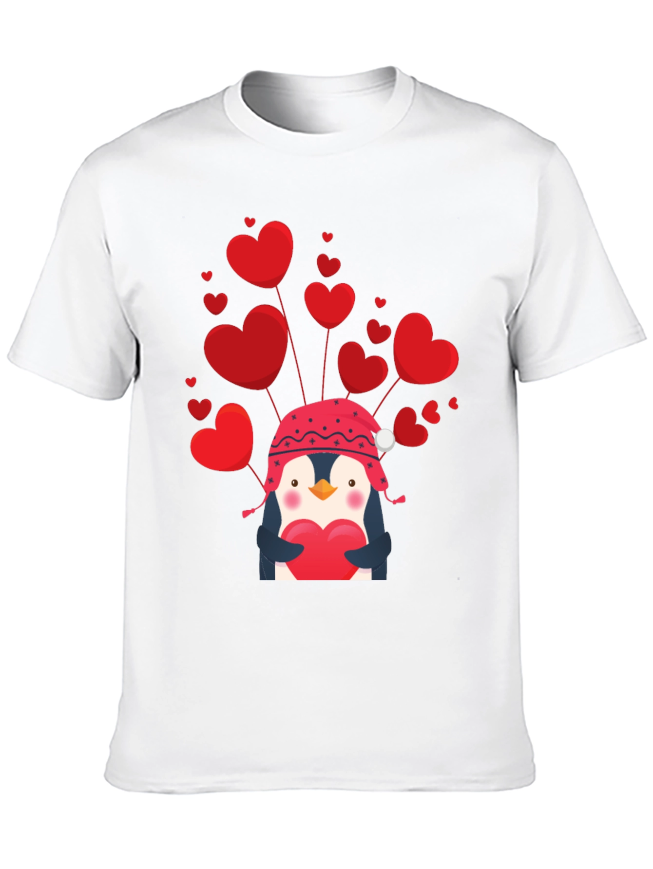 Valentines Penguin Heart T-Shirt