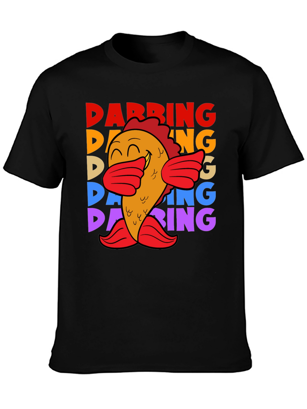Dabbing Fish Graphic Tee - Fun Unique Trendy