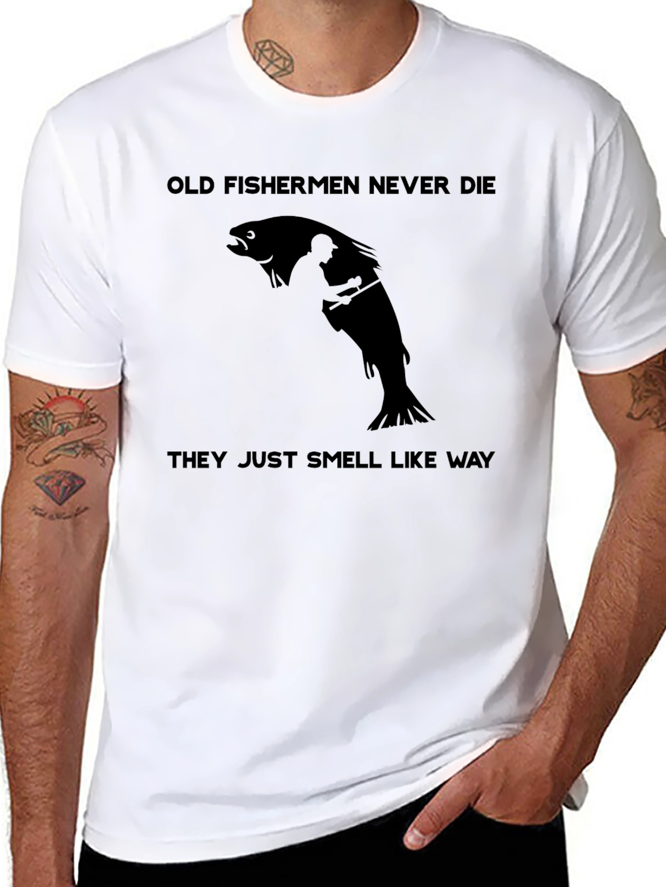 Old Fishermen Never Die T-Shirt - Fishing Humor Tee