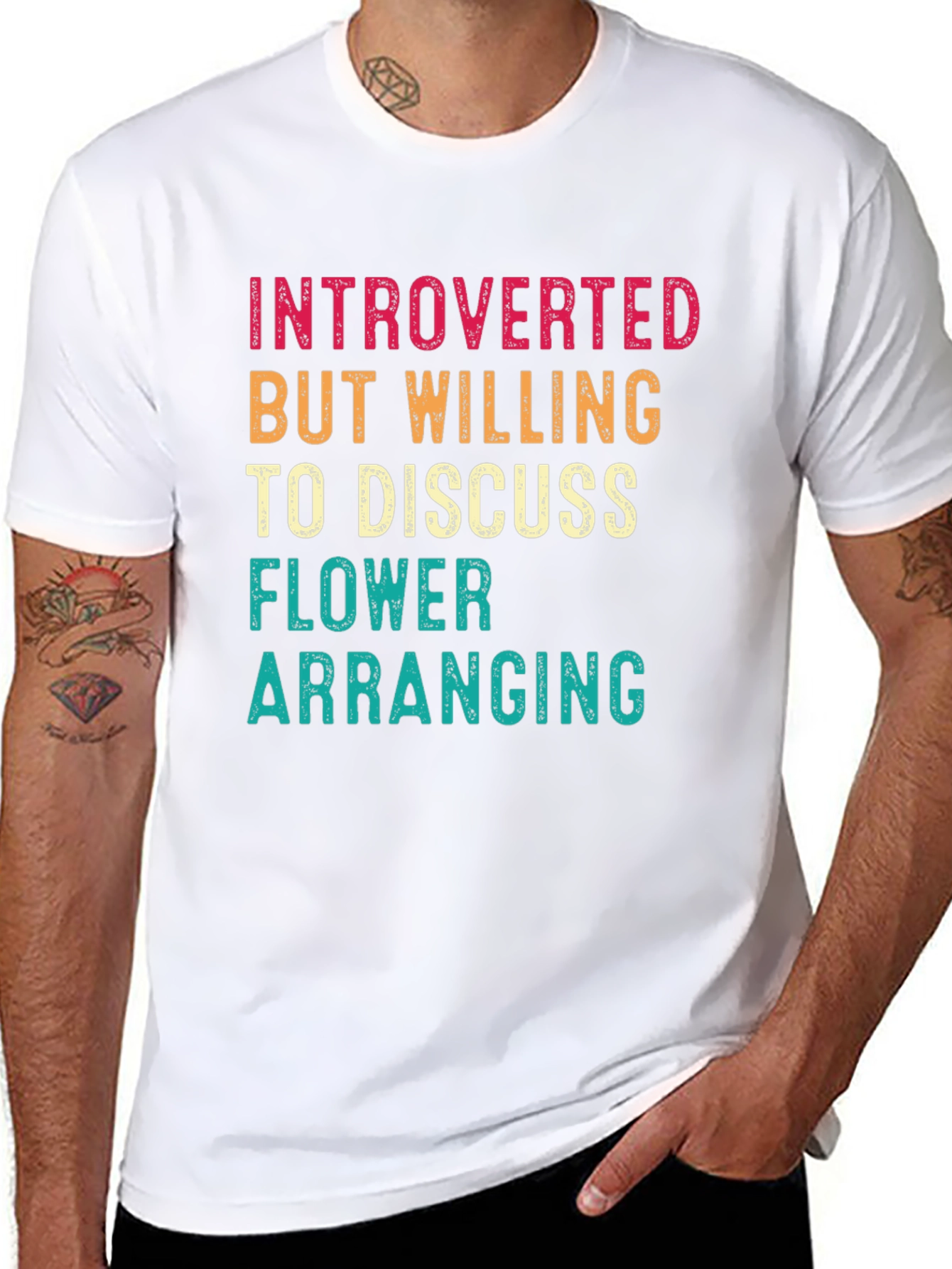 Introverted Flower Arranging Graphic Tee
