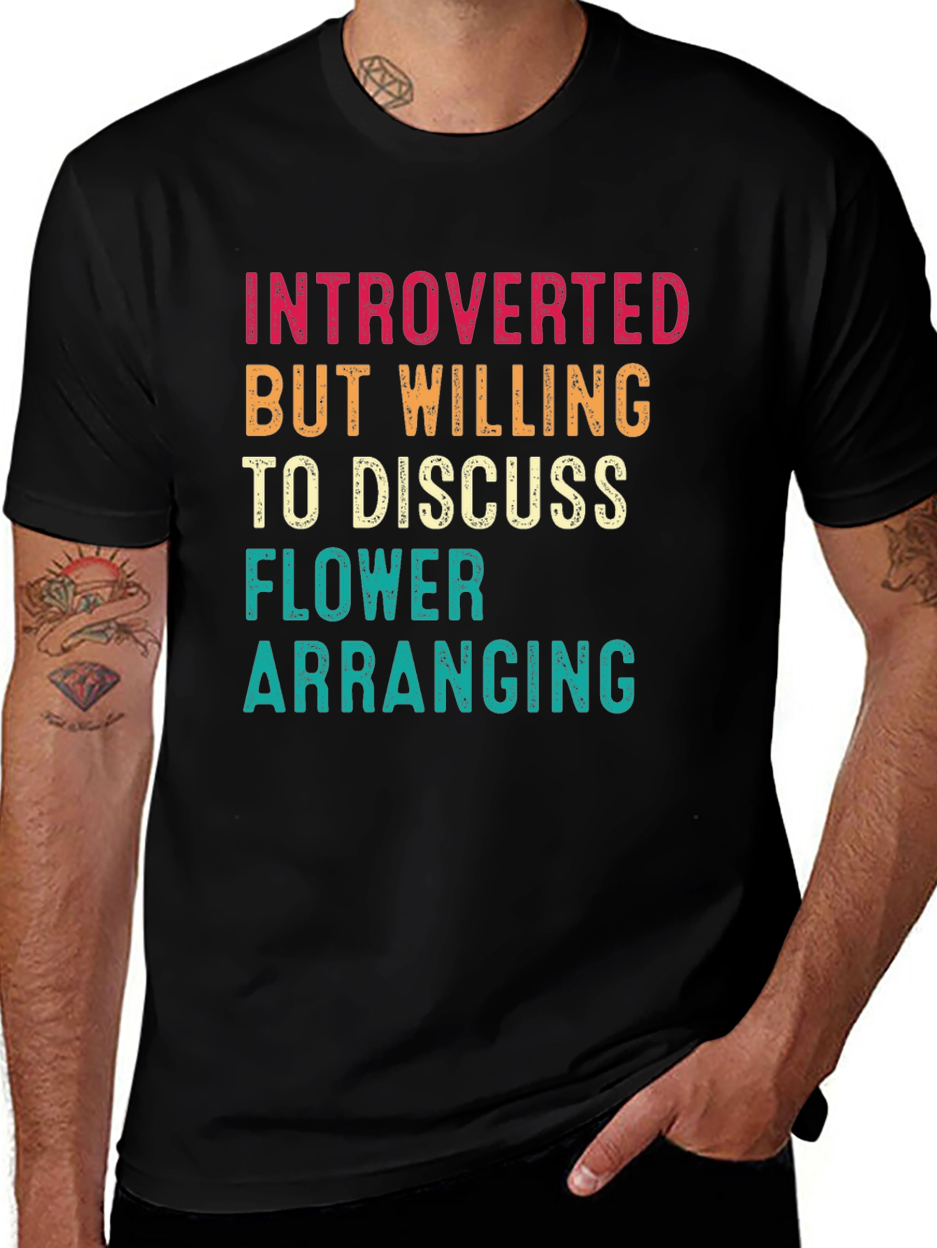 Introverted Flower Arranging Graphic Tee