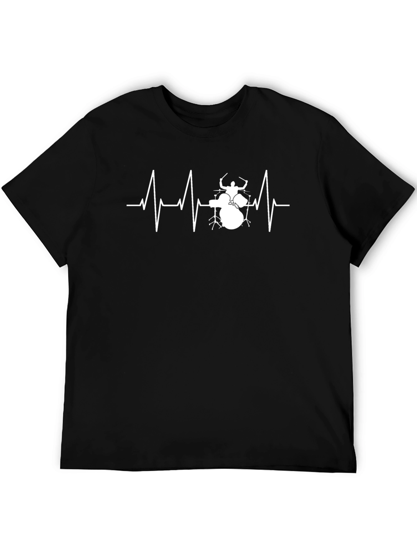 Drummer Heartbeat T-Shirt - Music Lover Tee