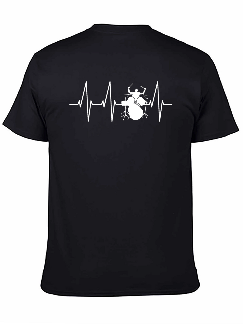 Drummer Heartbeat T-Shirt - Music Lover Tee