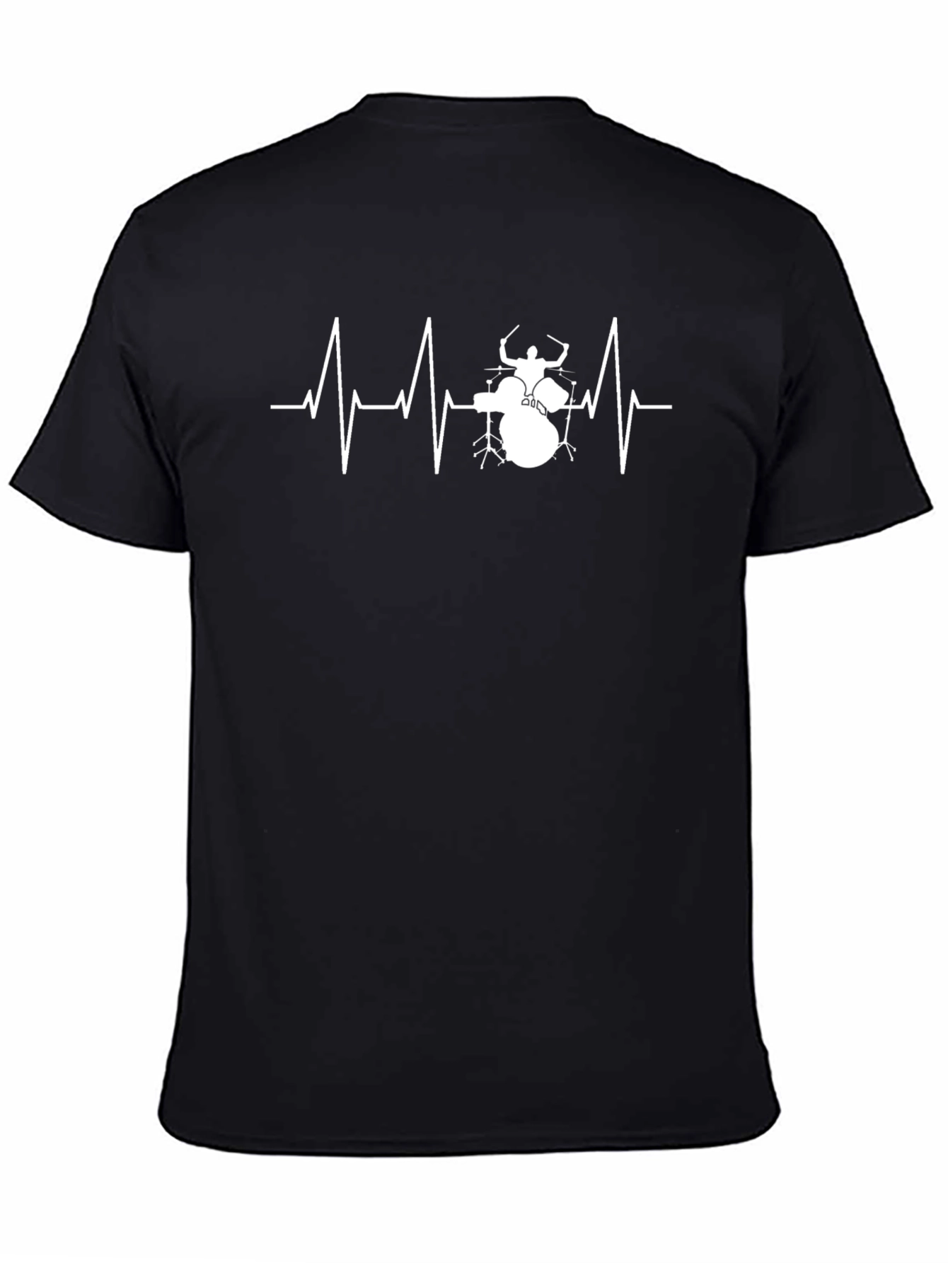Drummer Heartbeat T-Shirt - Music Lover Tee