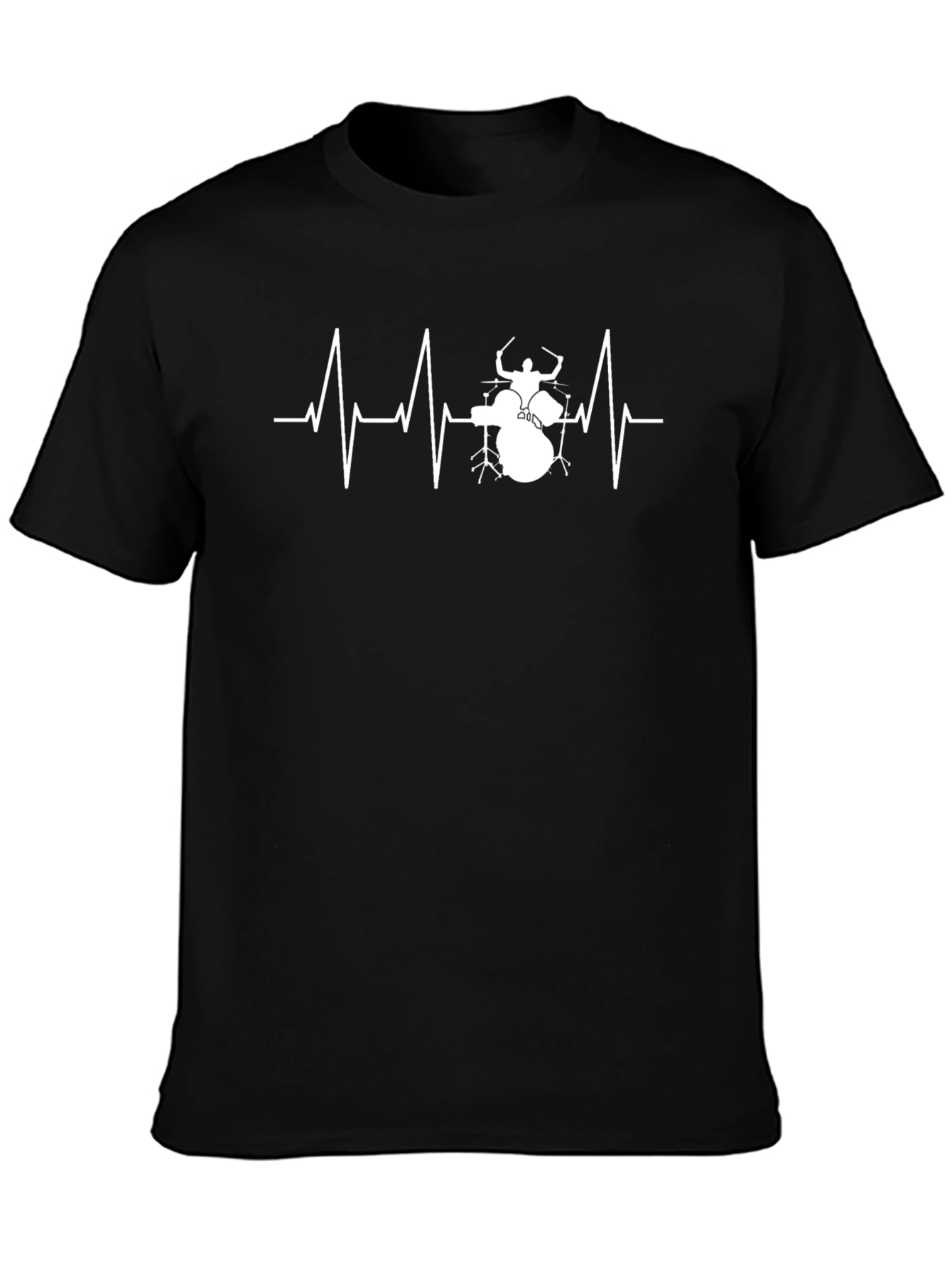 Drummer Heartbeat T-Shirt - Music Lover Tee