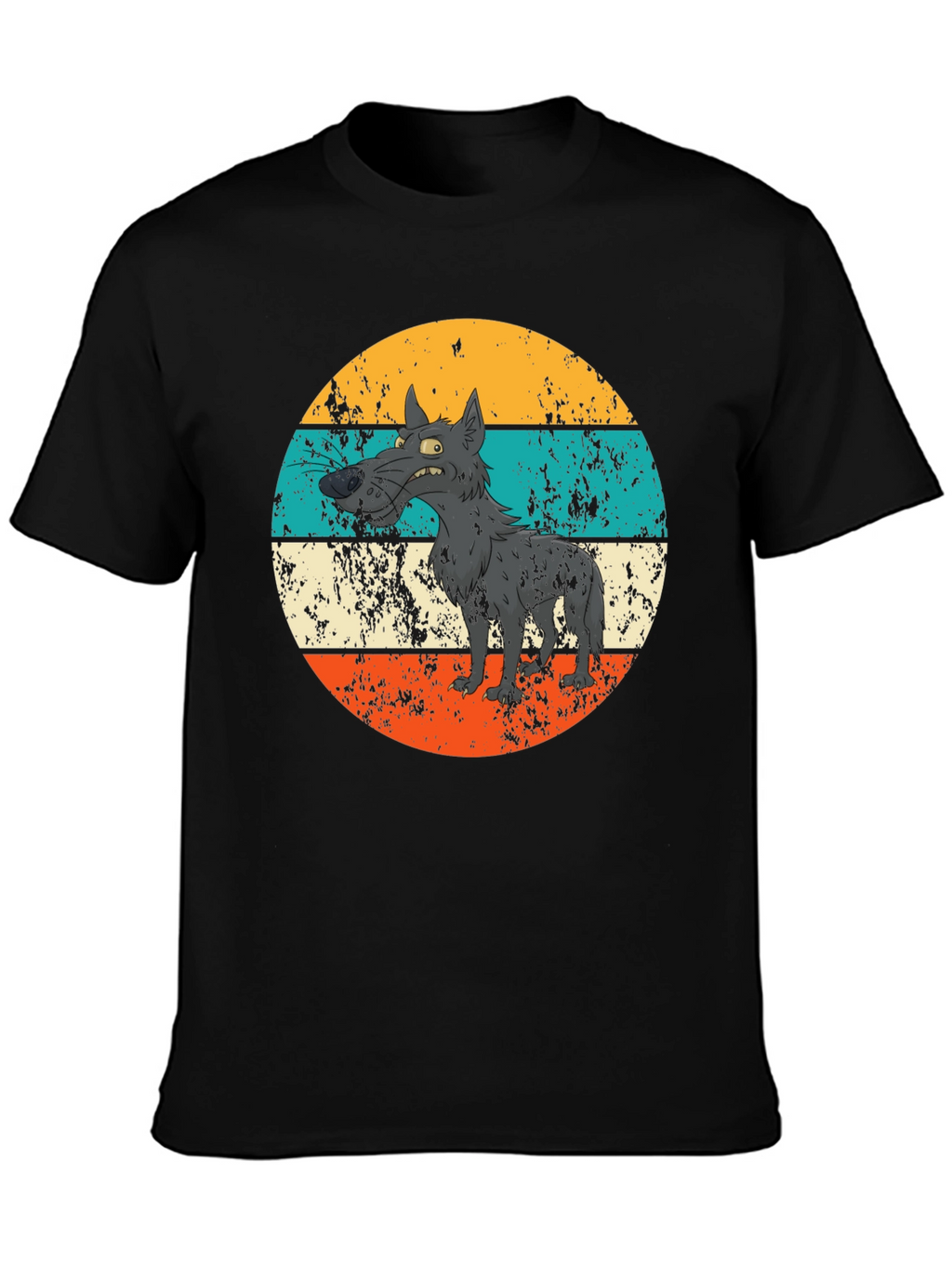 Retro Grumpy Wolf Graphic Tee