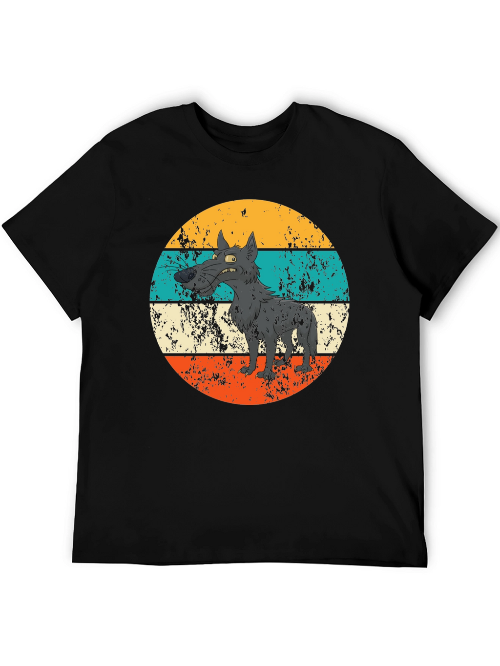 Retro Grumpy Wolf Graphic Tee
