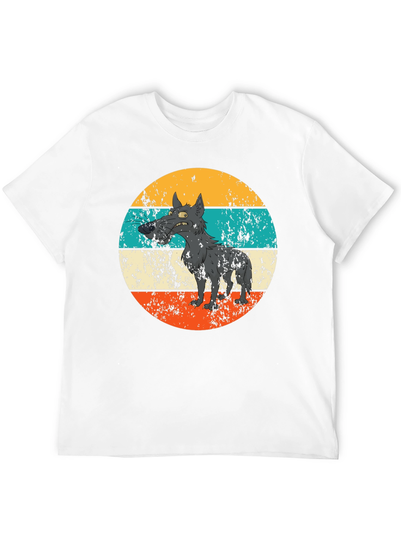 Retro Grumpy Wolf Graphic Tee
