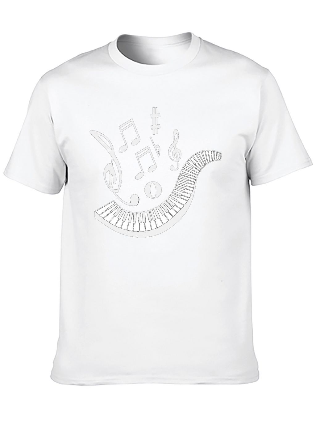 Musical Piano Keys T-Shirt - Black