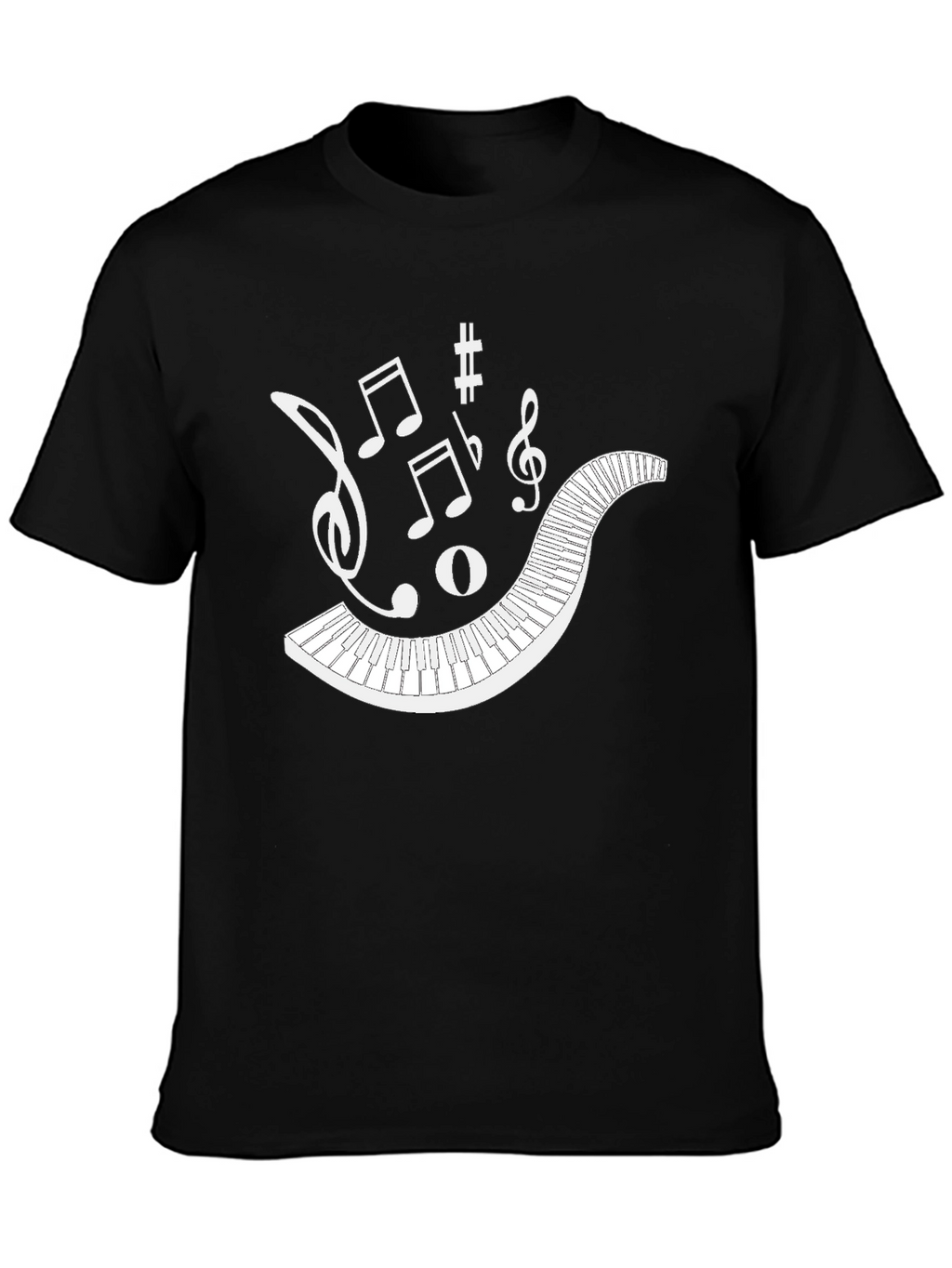 Musical Piano Keys T-Shirt - Black