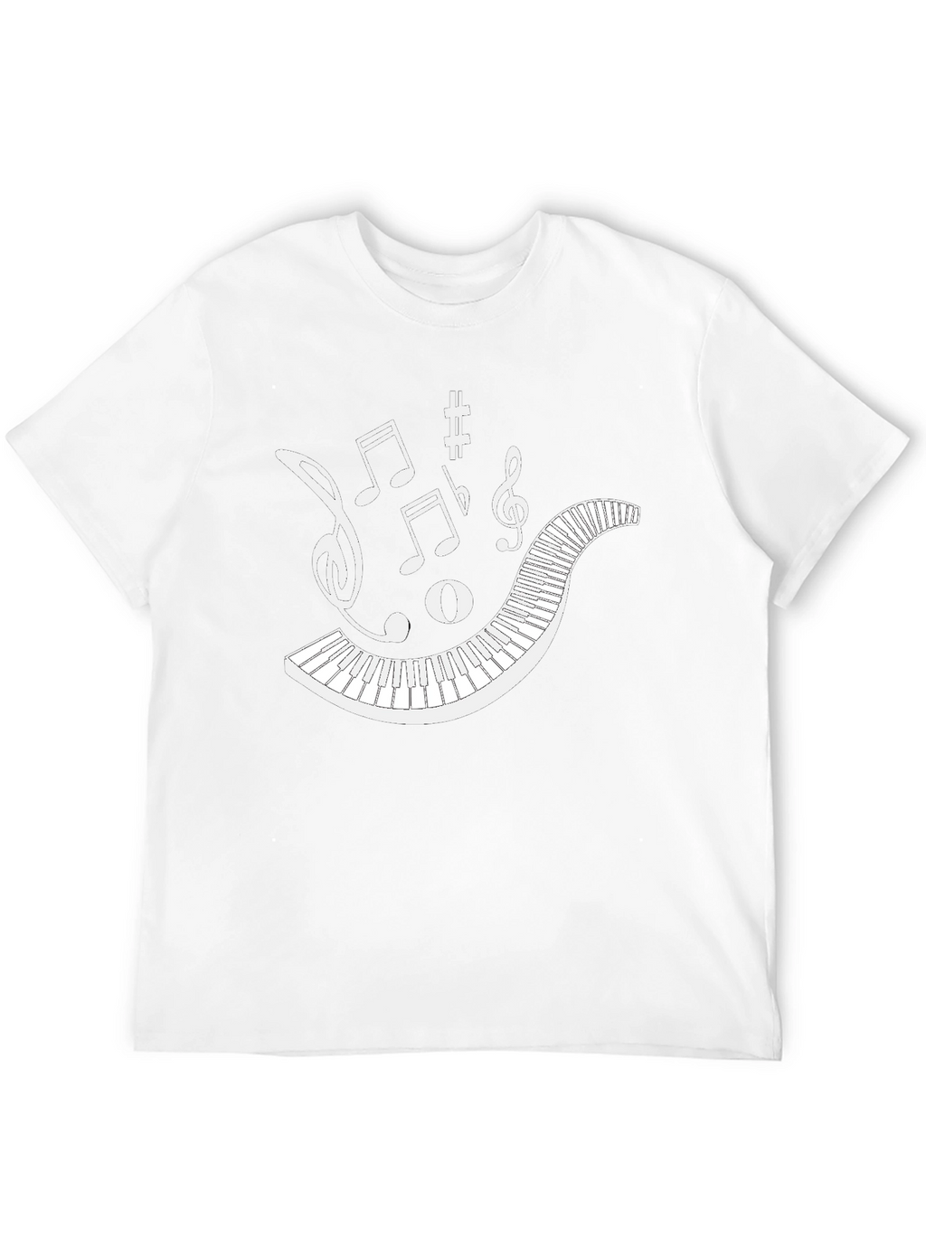 Musical Piano Keys T-Shirt - Black