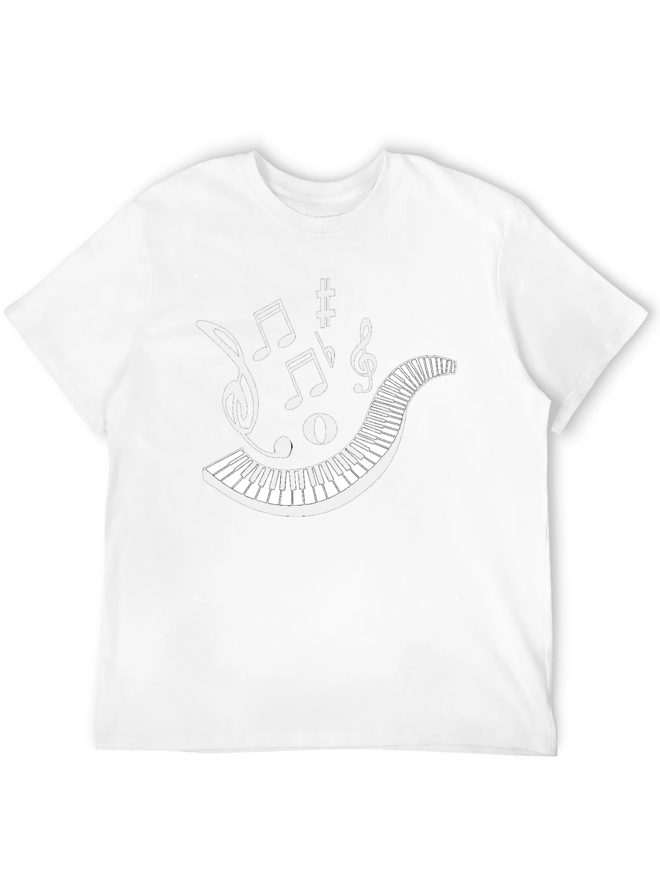 Musical Piano Keys T-Shirt - Black