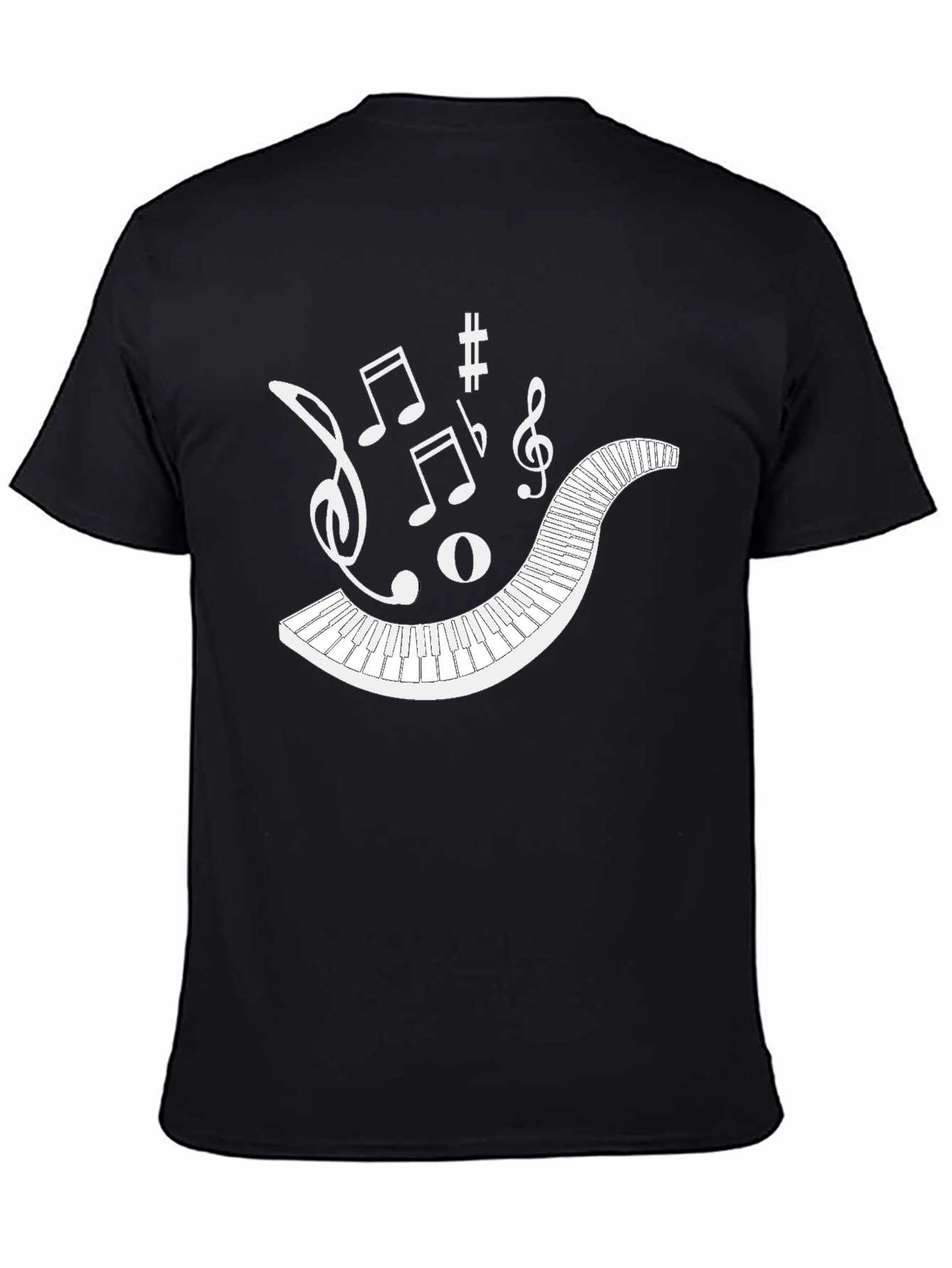 Musical Piano Keys T-Shirt - Black