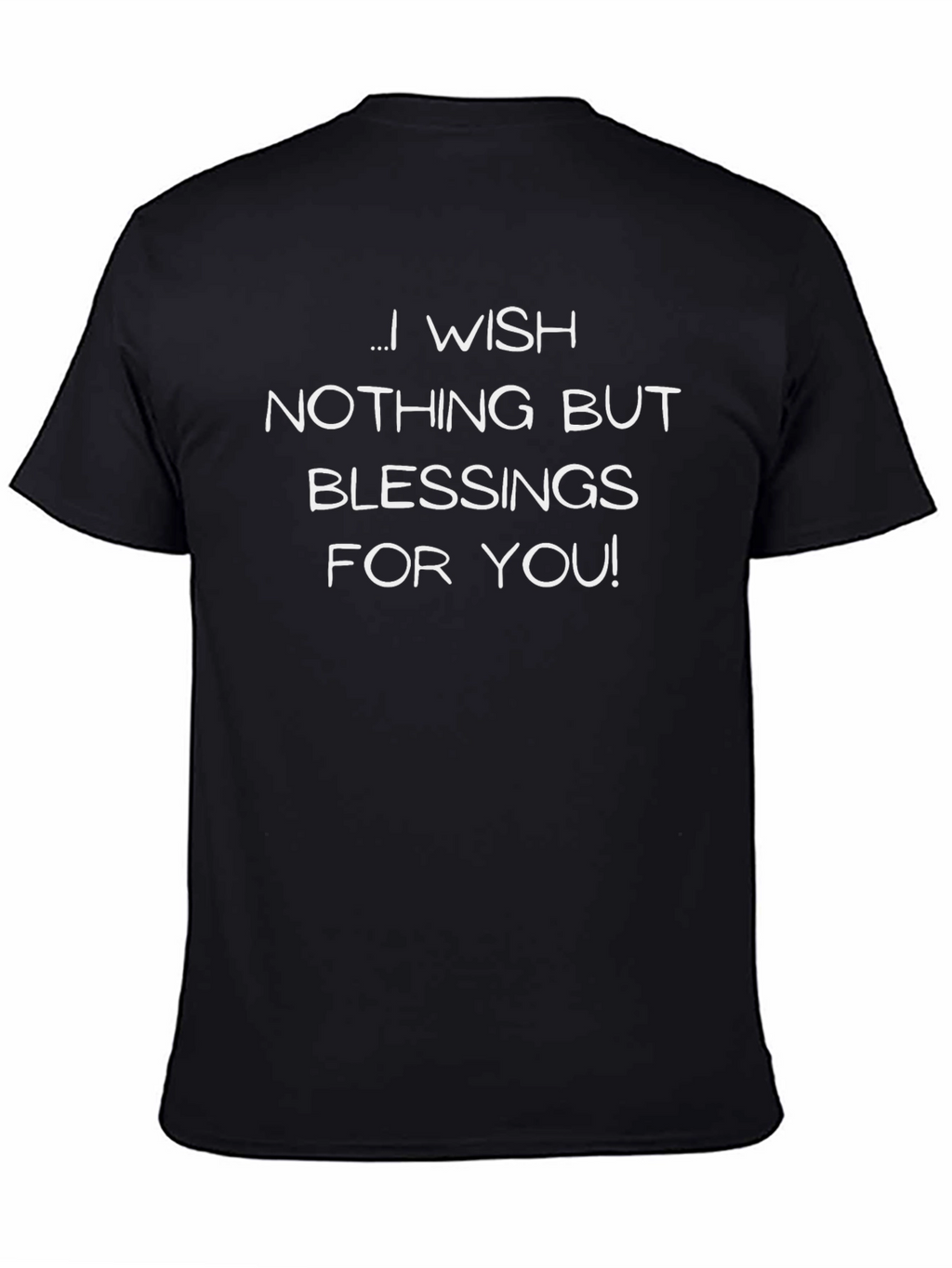 Blessings Graphic Tee - Black Crew Neck T-Shirt