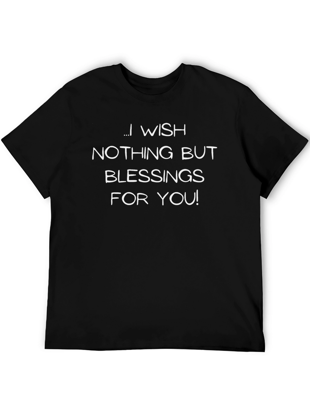 Blessings Graphic Tee - Black Crew Neck T-Shirt